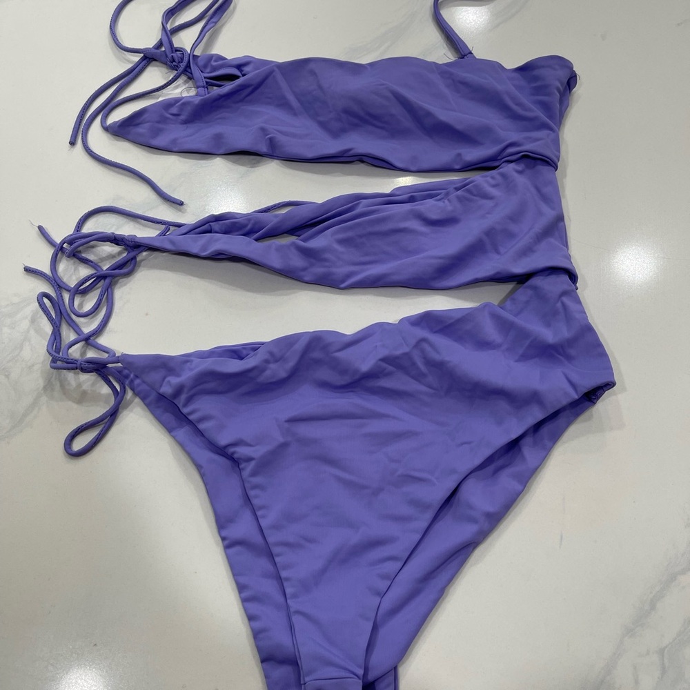 Stylish Purple One-Piece Swimsuit